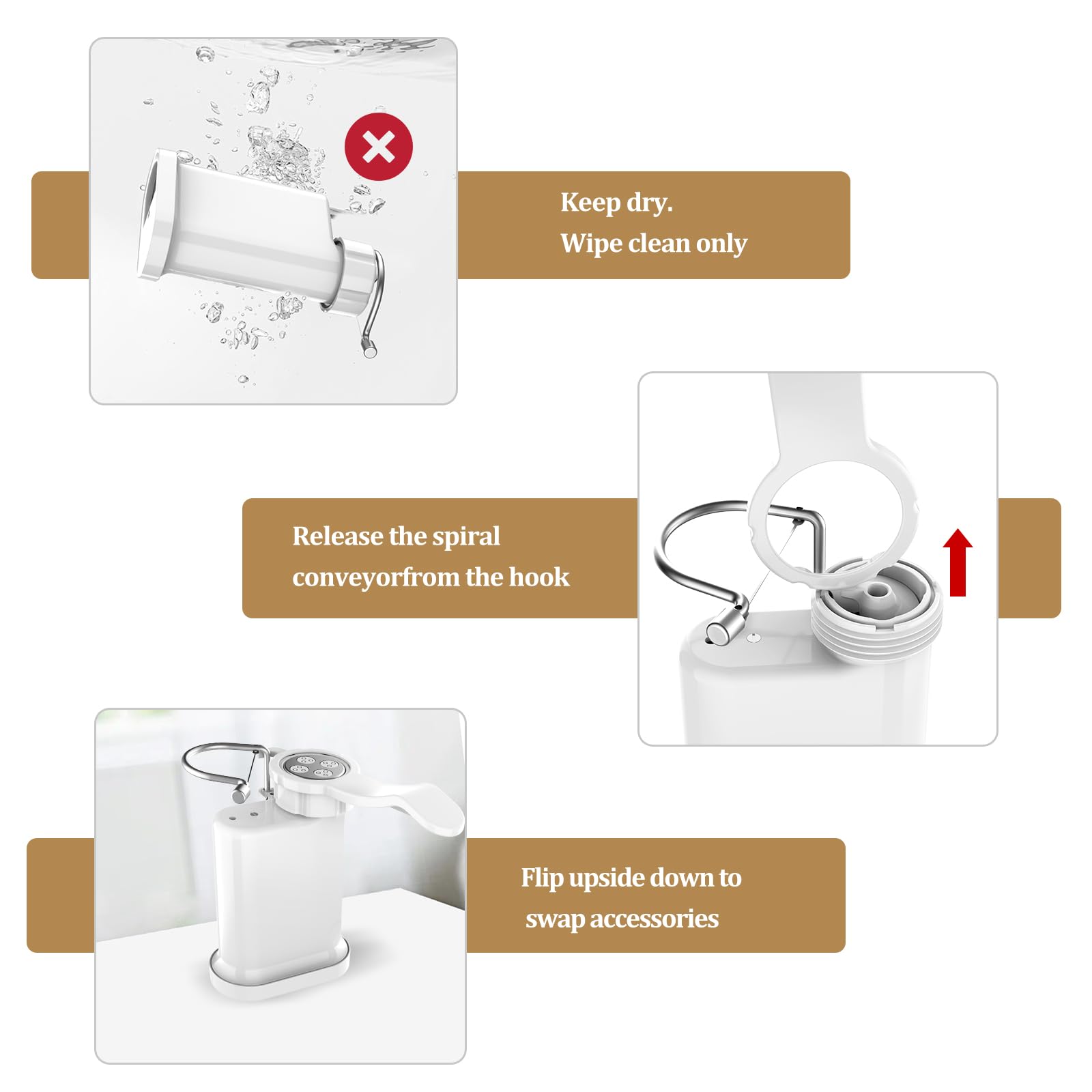 Kitchwiyte Gourmet Pasta Press empujador multifuncional para seguridad.