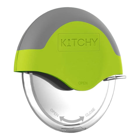 Cortador de pizza Kitchy con rueda verde para cortes precisos