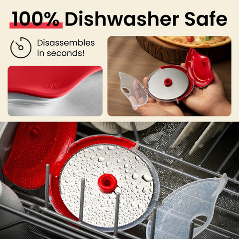 Apto para lavavajillas, facilita la limpieza del cortapizza Kitchy
