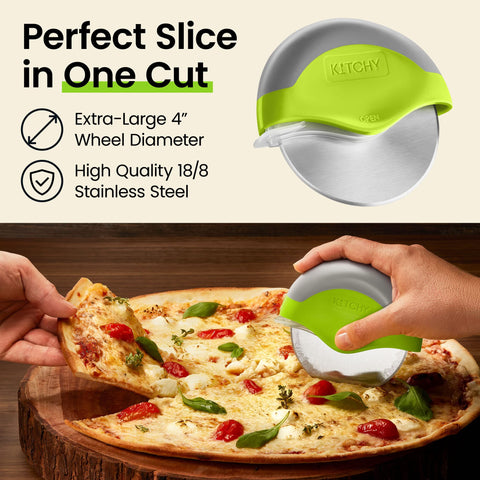 Diseño ergonómico de Kitchy facilita controlar el corte