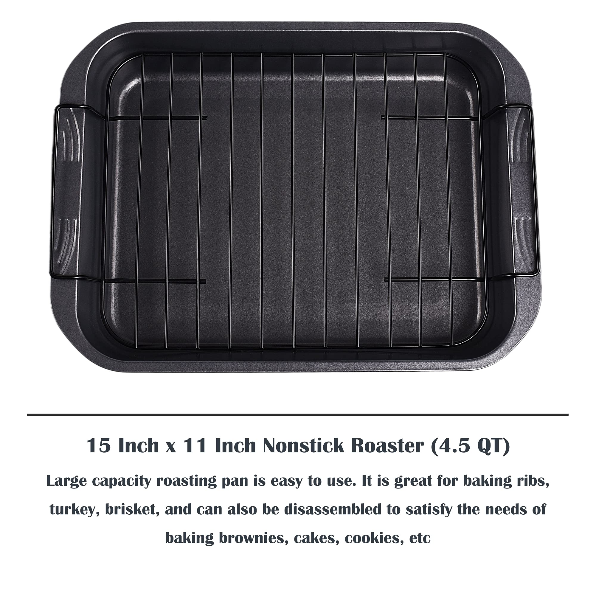 kitCom bandeja para asar 4.5 cuartos, capacidad ideal.