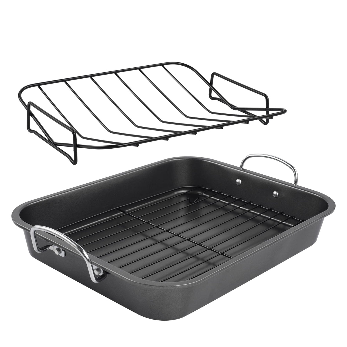 kitCom bandeja para asar antiadherente, distribución uniforme del calor para asados perfectos.