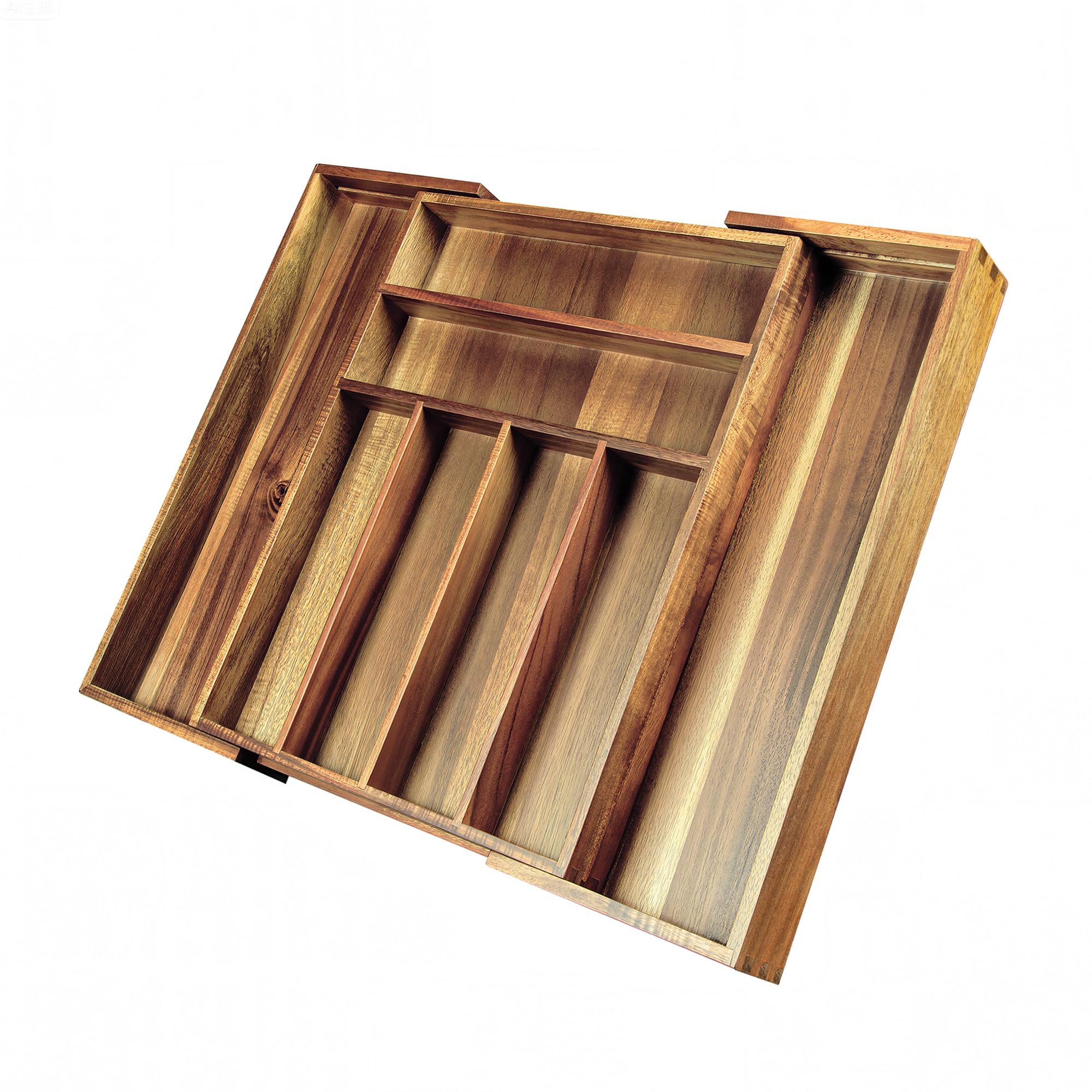 KITEISCAT organizador expandible en madera de acacia para optimizar el espacio del cajón.