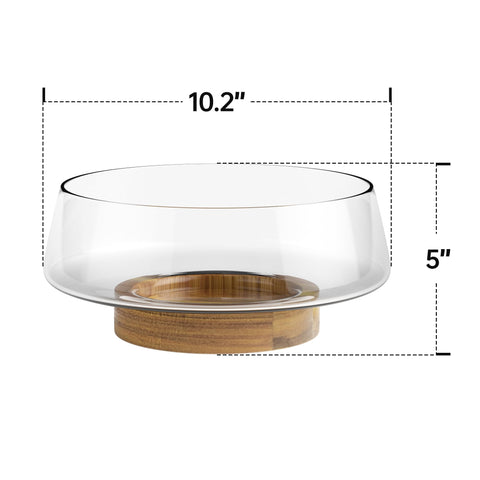 Base de madera de acacia de KITEISCAT para ensaladera estable.
