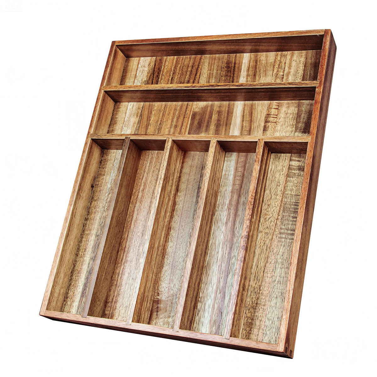 KITEISCAT organizador de cubiertos en madera de acacia para acceso rápido