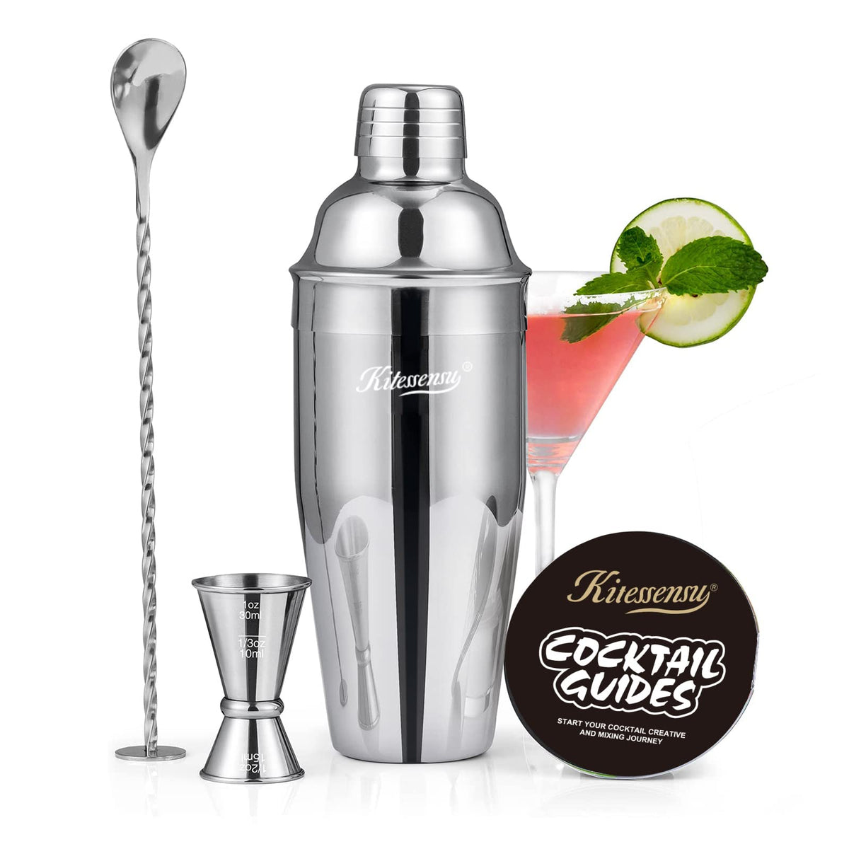 KITESSENSU agitador de cocteles 24oz, ideal para casa
