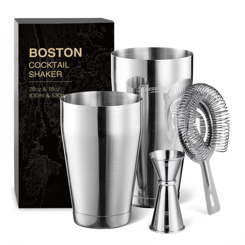 KITESSENSU set de shaker Boston 18 onzas y 28 onzas, ideal para cocteles en casa.