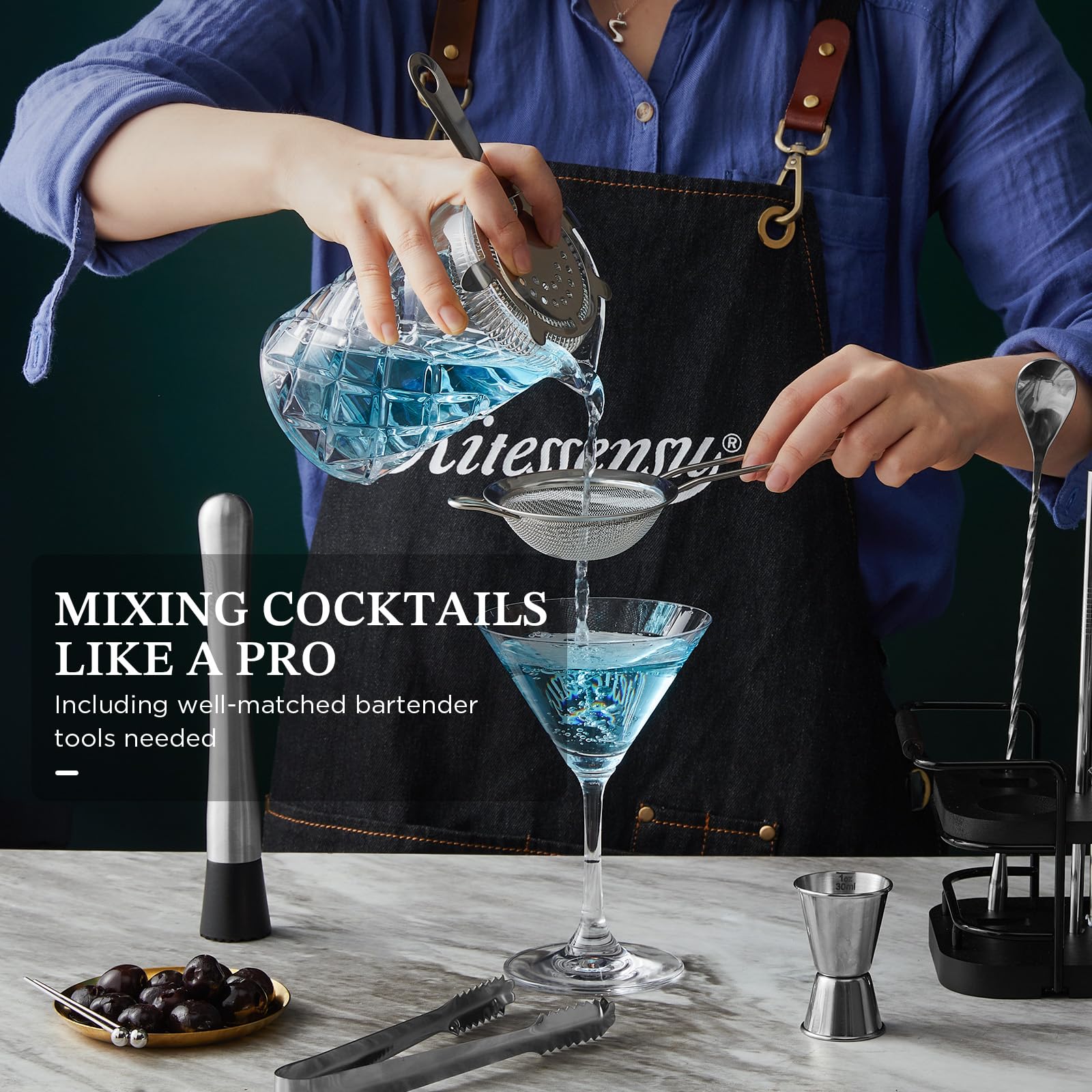 KITESSENSU colador-coctel, filtra mezclas con suavidad