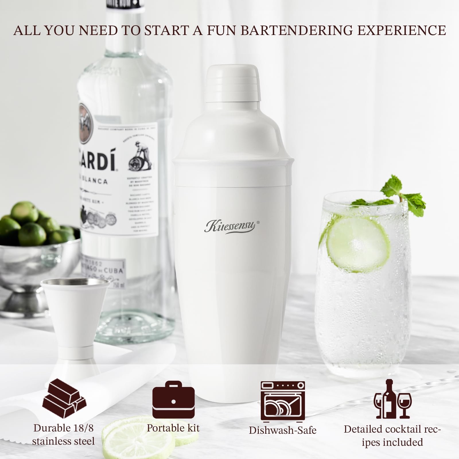 KITESSENSU colador de bartender para filtrado rápido y limpio.