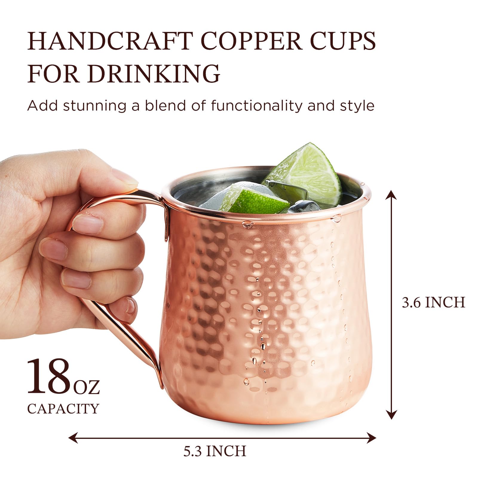 Pajitas incluidas para disfrutar de cocteles con estilo.
