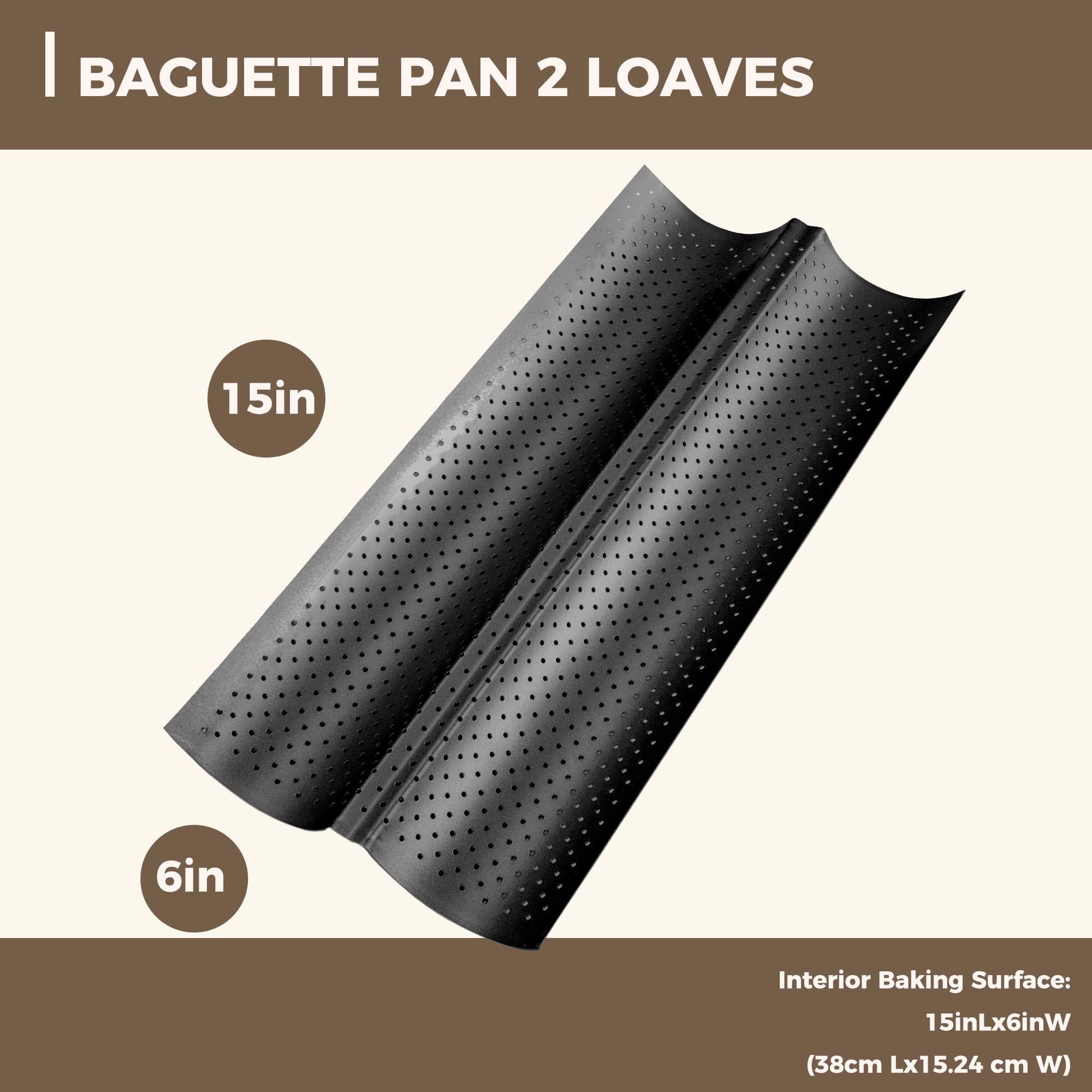 KITESSENSU Pan baguette desmolde fácil facilita desmolde sin esfuerzo.