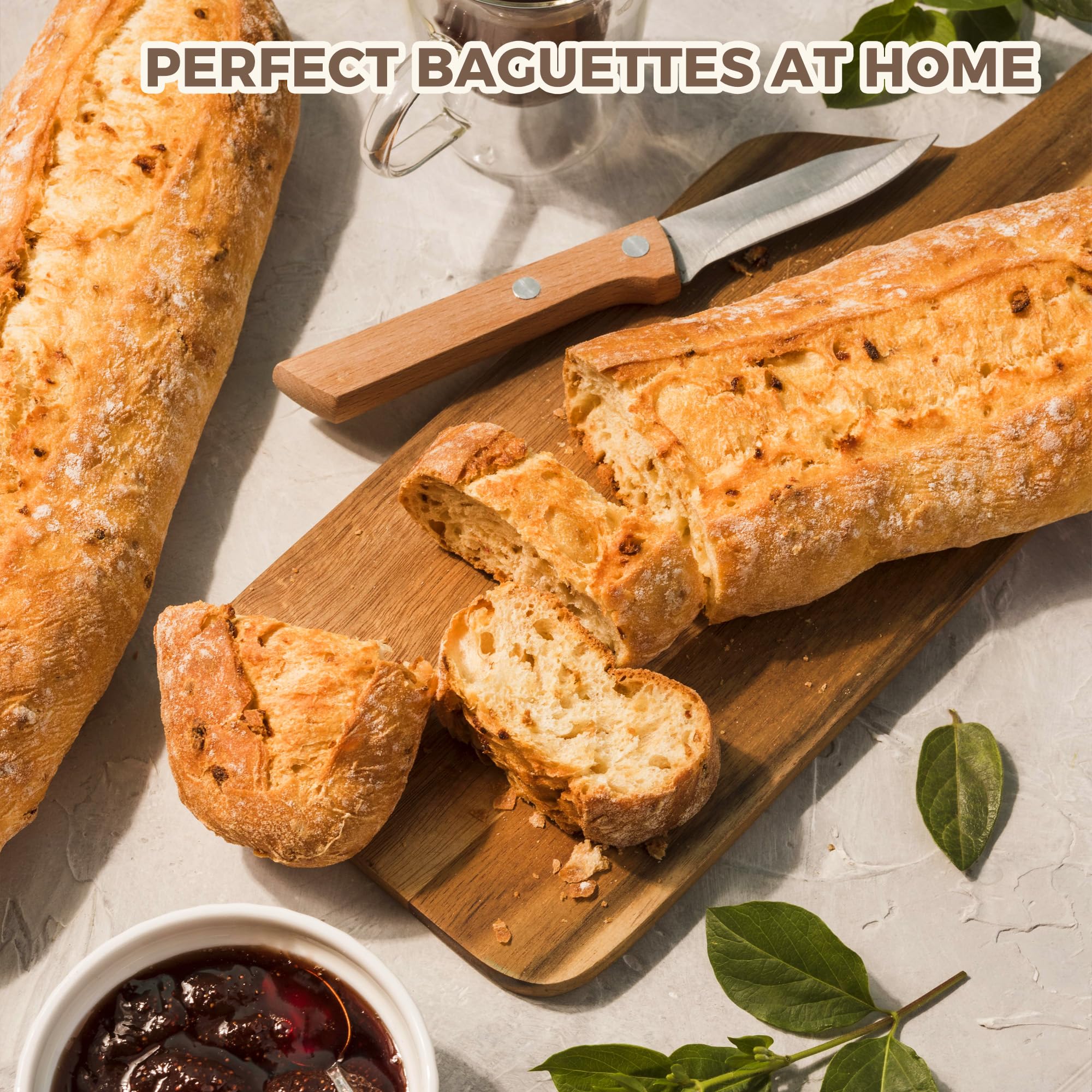 KITESSENSU Pan horno preciso facilita hornear baguettes en casa.