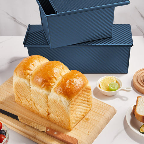 KITESSENSU pan Pullman capacidad 1 lb: ideal para pan casero compacto.