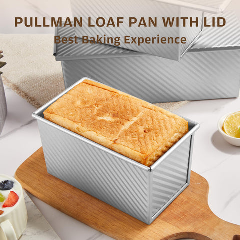 KITESSENSU Pan Pullman dos usos con tapa para pan y tostadas