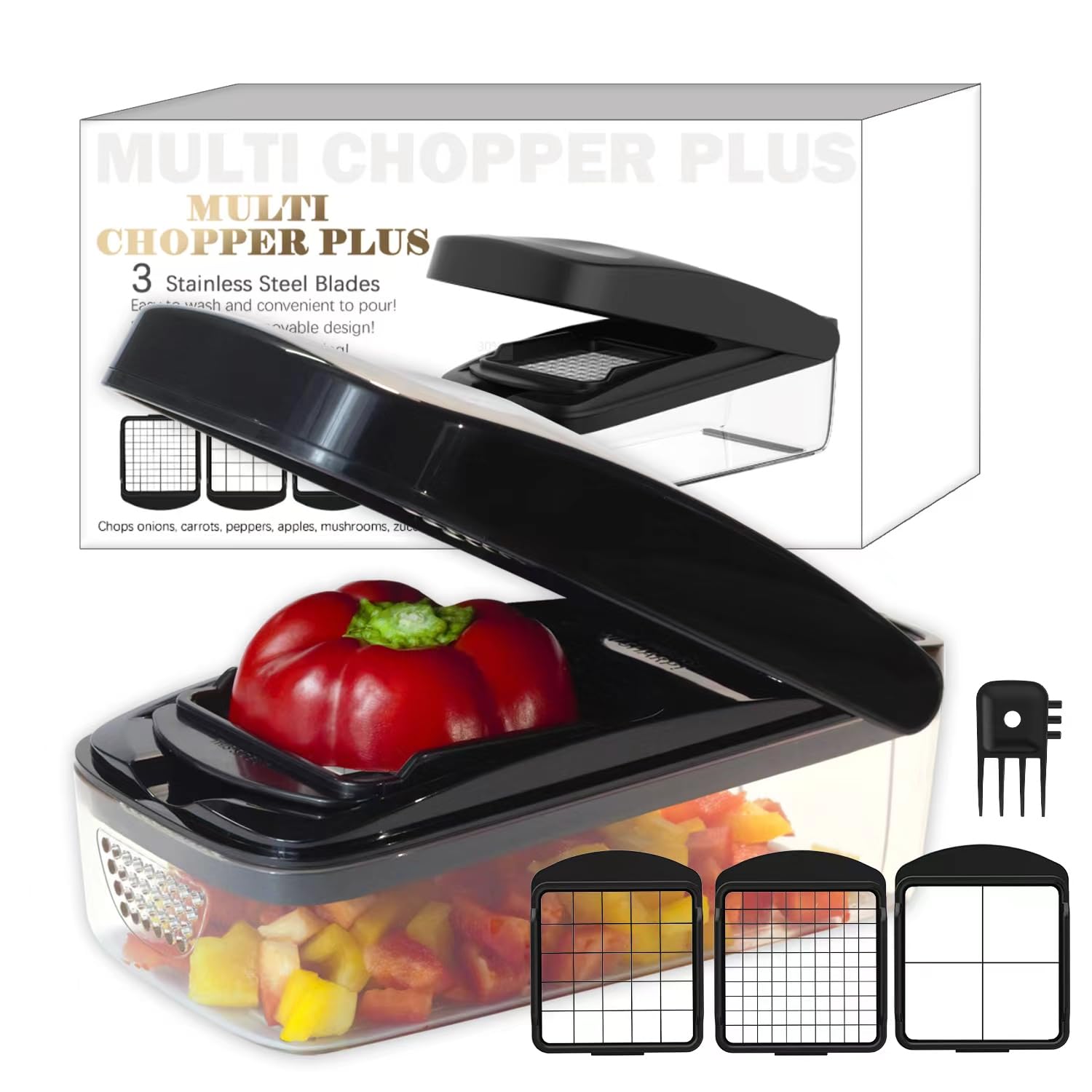 KITIDEA Picadora de Verduras con diseño innovador para cocina rápida y ordenada