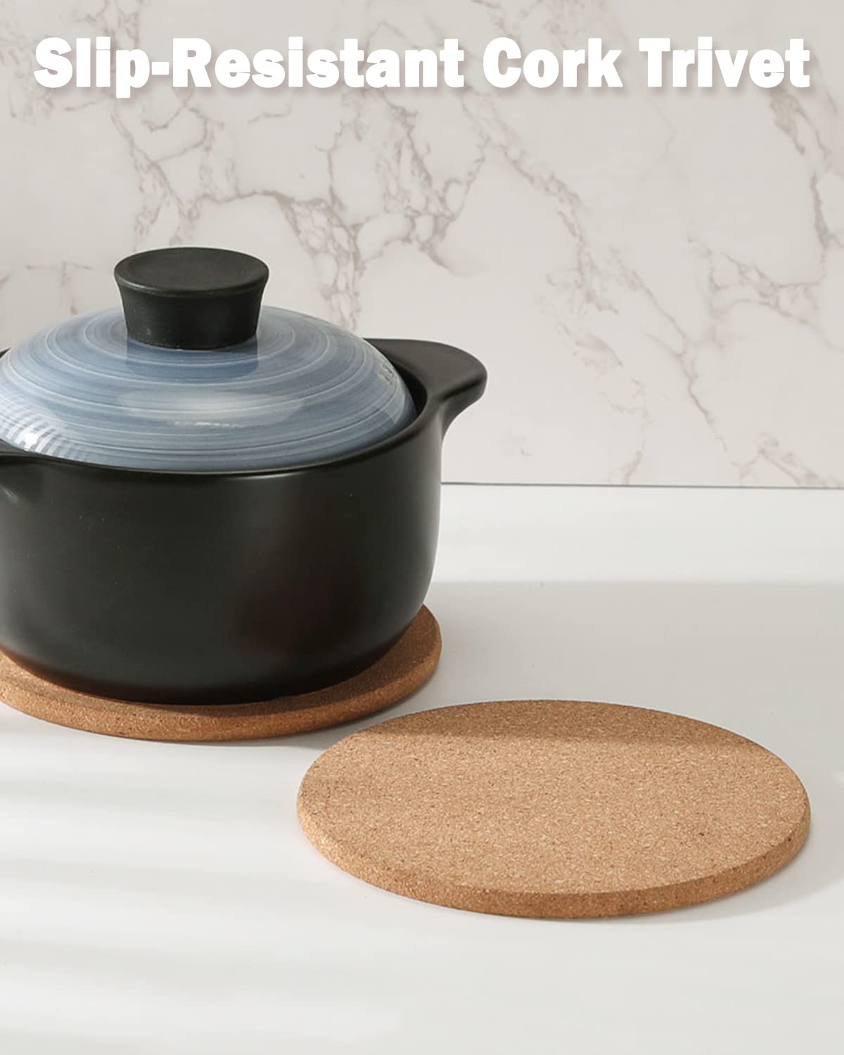 KITLAB base de corcho 8 pulgadas, decorativa y funcional en la cocina.