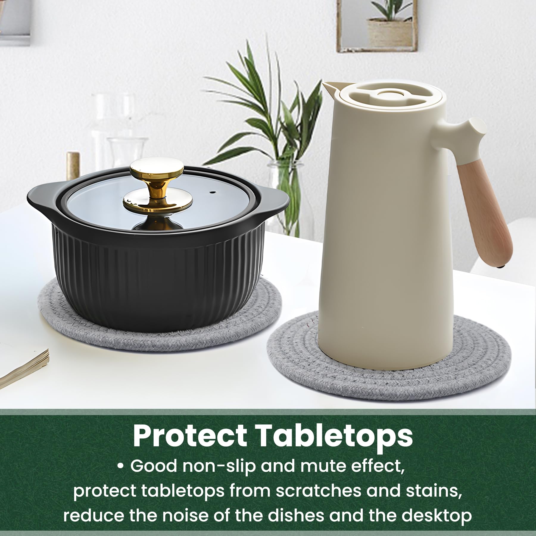 KITLAB salvamanteles diámetro 20 cm, diseño resistente y decorativo.