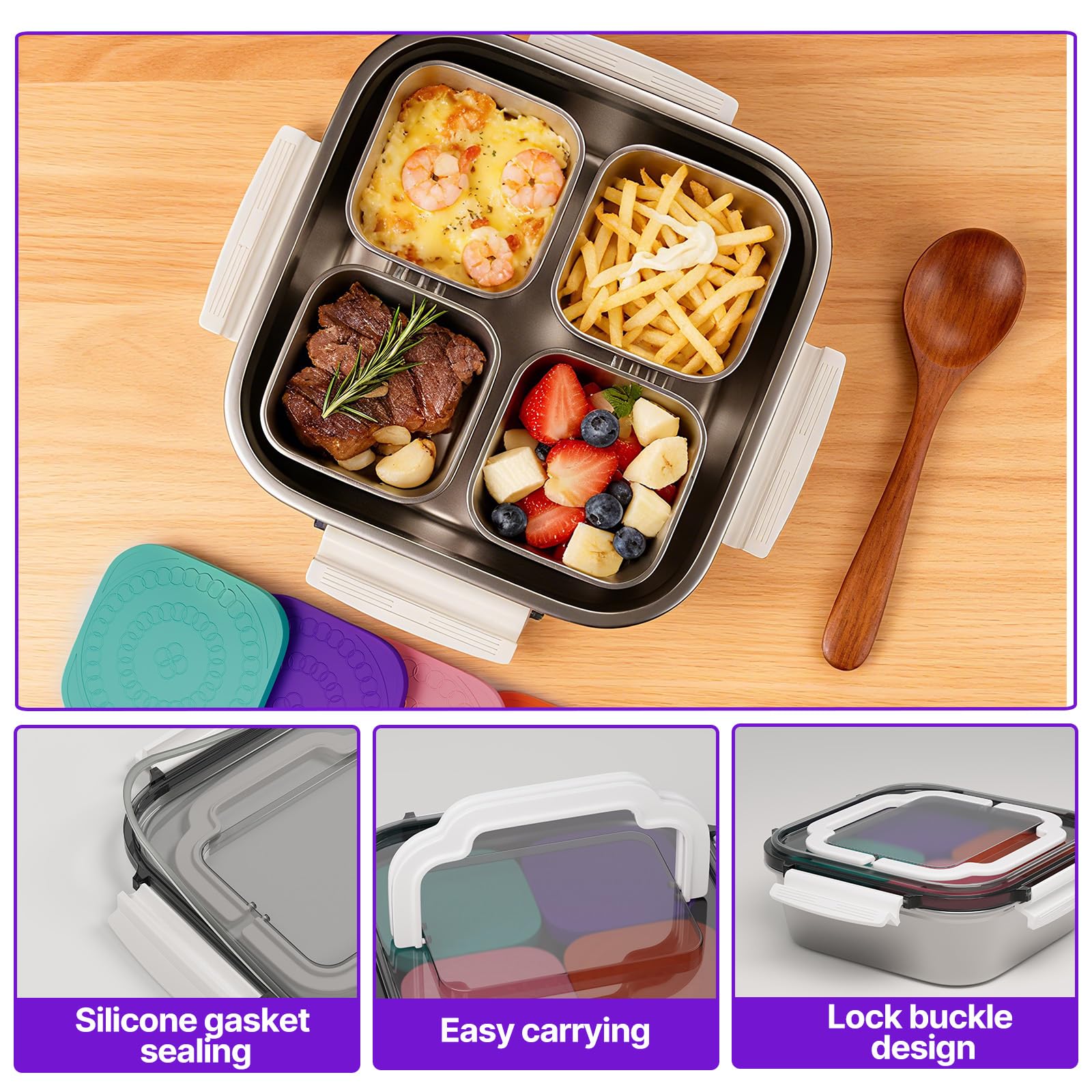 Kitlead diseño antirotura para transporte seguro de alimentos.