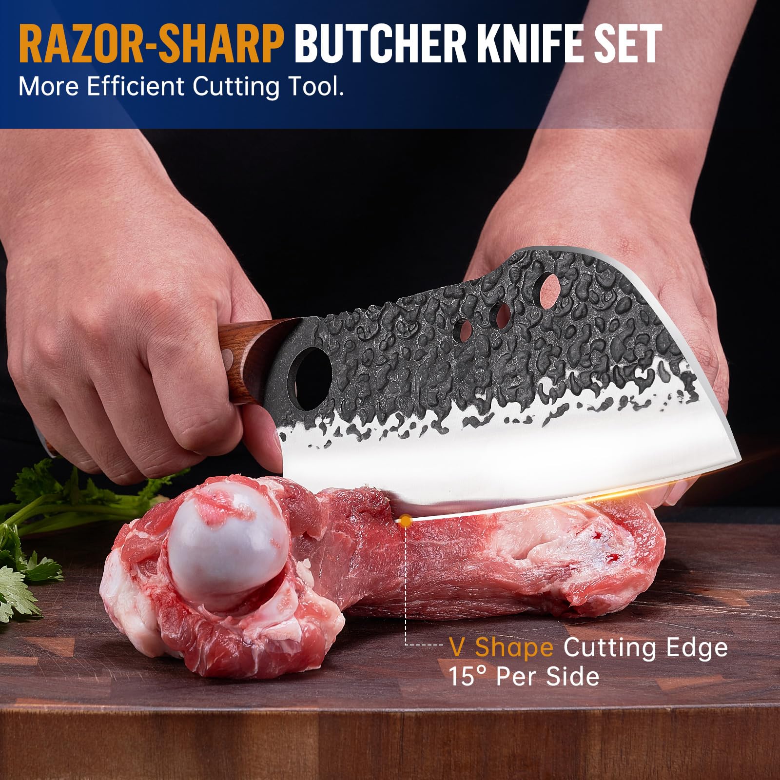 KITNATS cuchillo chef de 7-8 pulgadas, ideal para rebanar y cortar