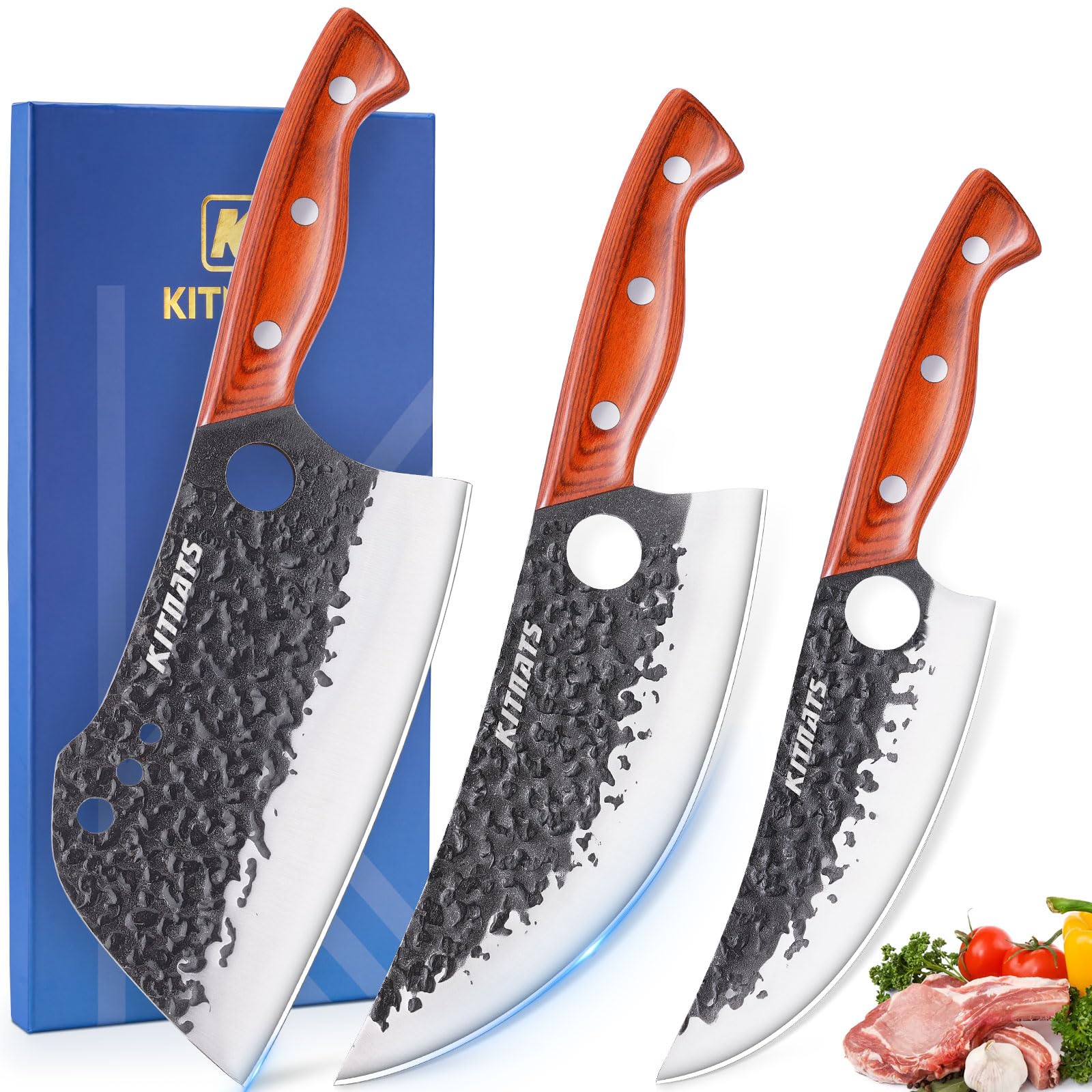 KITNATS cuchillo chef serbio de 7 pulgadas para cortes precisos en casa