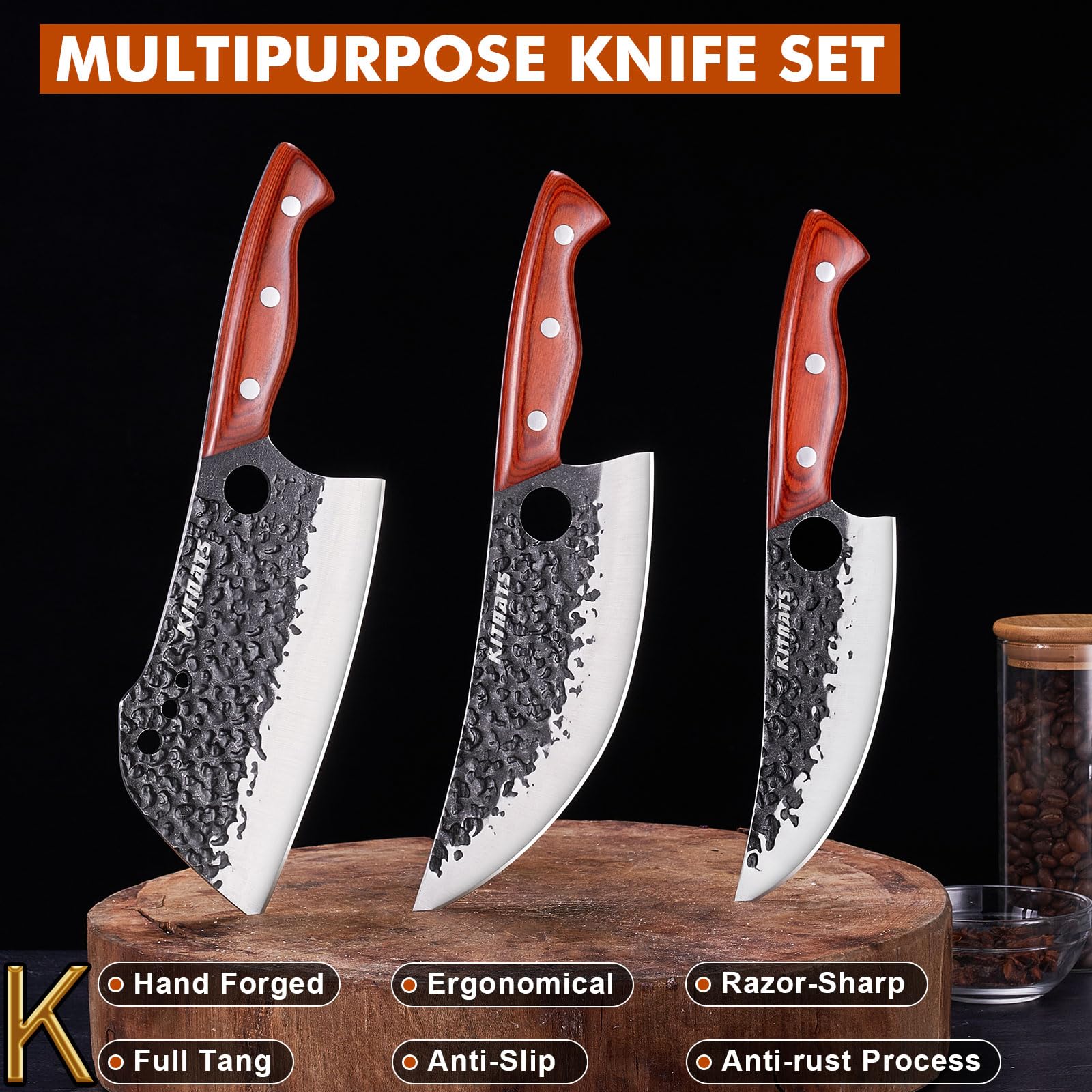 KITNATS cuchillo deshuesar vikingo de 6-5 pulgadas para despieces limpios