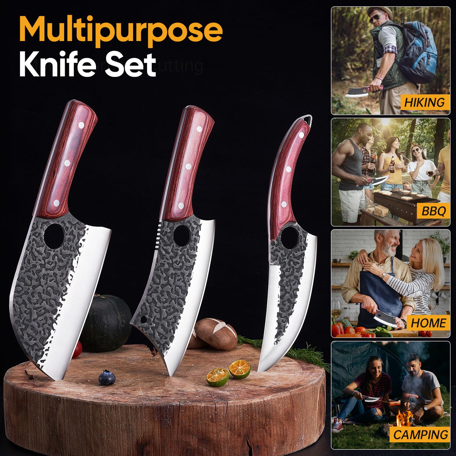 KITNATS cuchillo desosar de 6,2 pulgadas para separar huesos y carne con control.