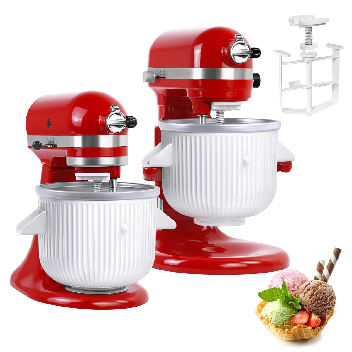 KITOART Accesorio para helado en KitchenAid con compatibilidad 4.5/5 qt y 6 qt, resultados cremosos.