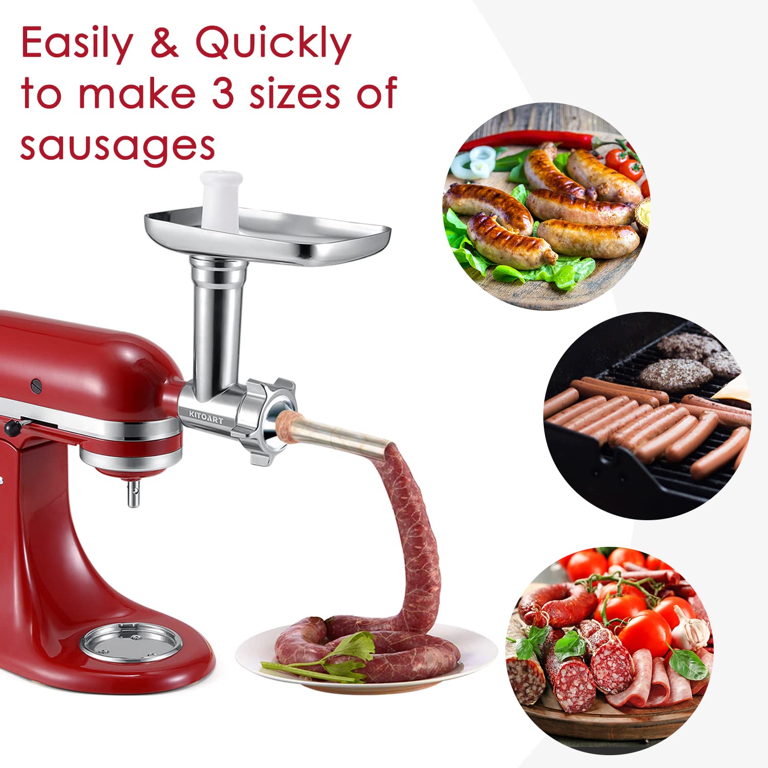 KITOART conjunto de accesorios para picadora de carne y KitchenAid