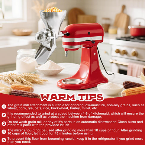 Diseño anti-salpicaduras del molinillo KITOART para KitchenAid