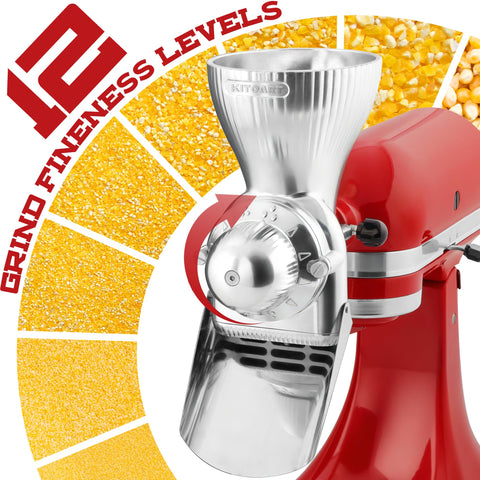 KITOART molinillo para batidora KitchenAid: ajuste de 12 niveles para la finura deseada
