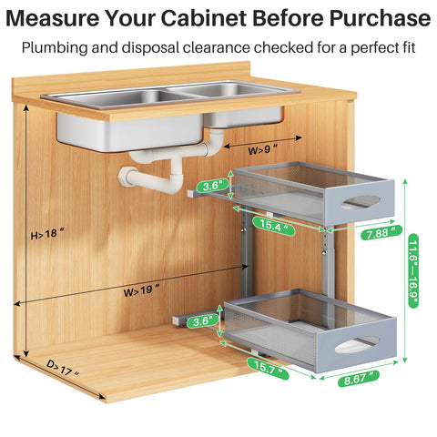 Kitstorack altura ajustable de 5 niveles para gabinetes variados