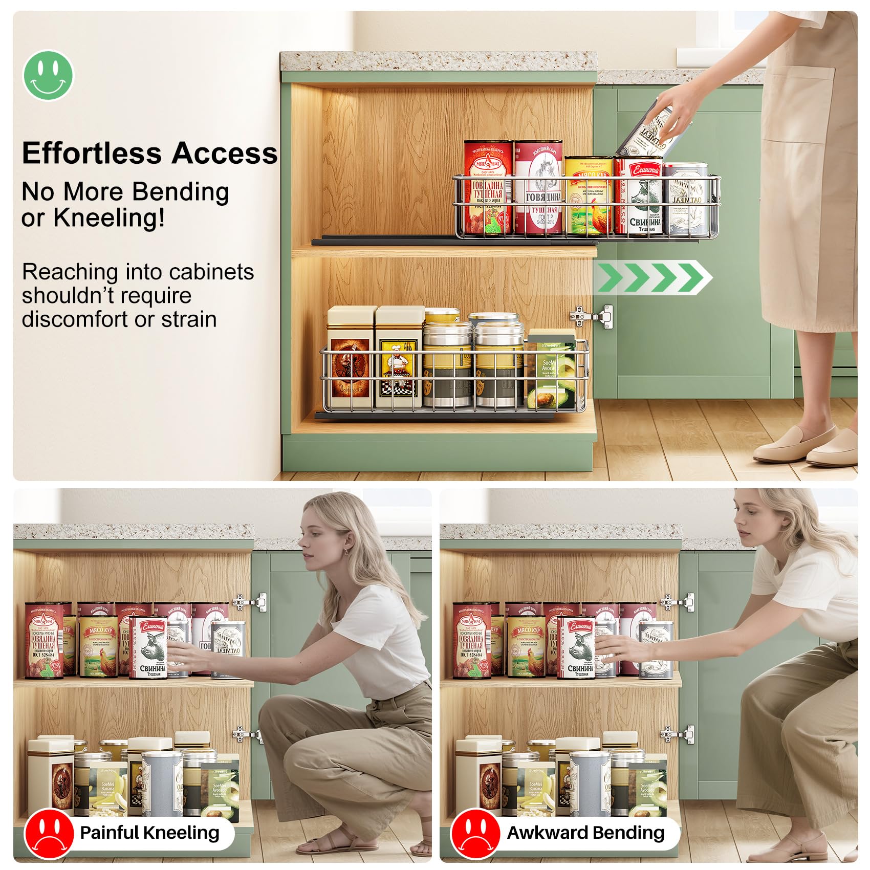 Kitstorack diseño compacto para cocinas y armarios pequeños.