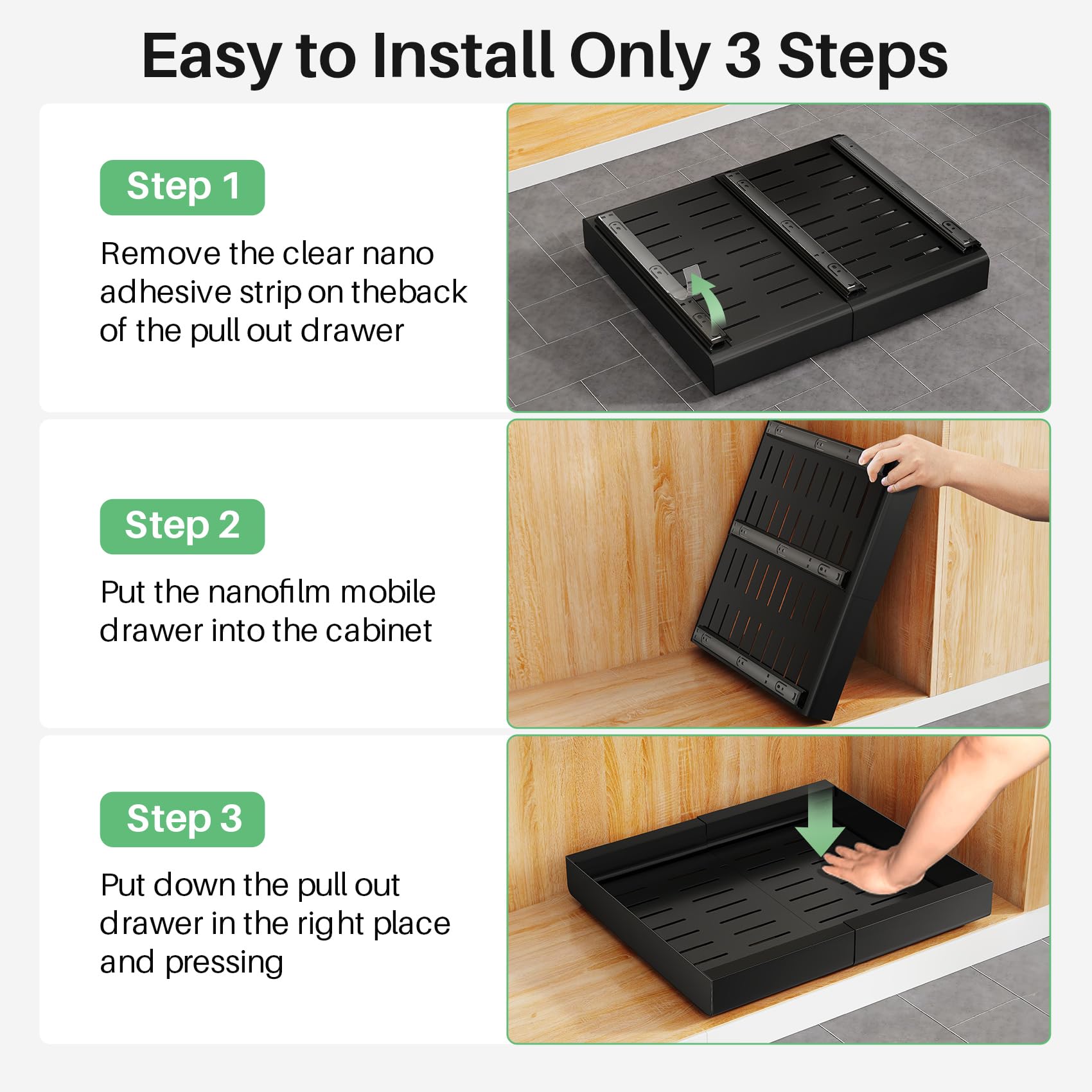 Kitstorack organización de despensa, acceso fácil a productos.