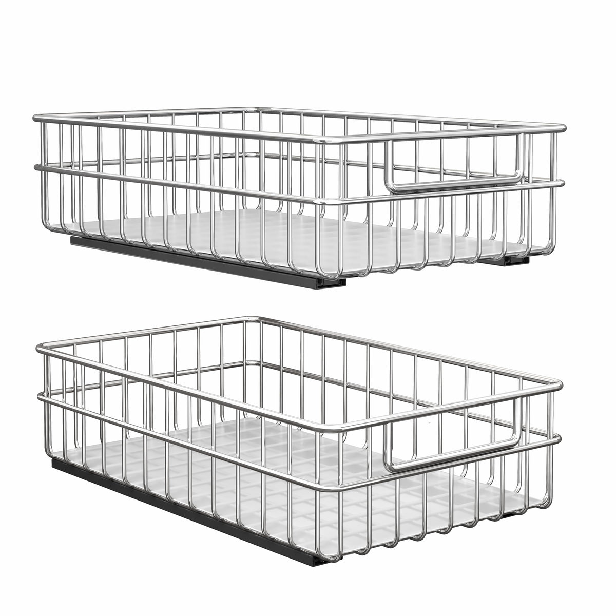 Kitstorack organizador de armario deslizante en acero inoxidable, doble juego.