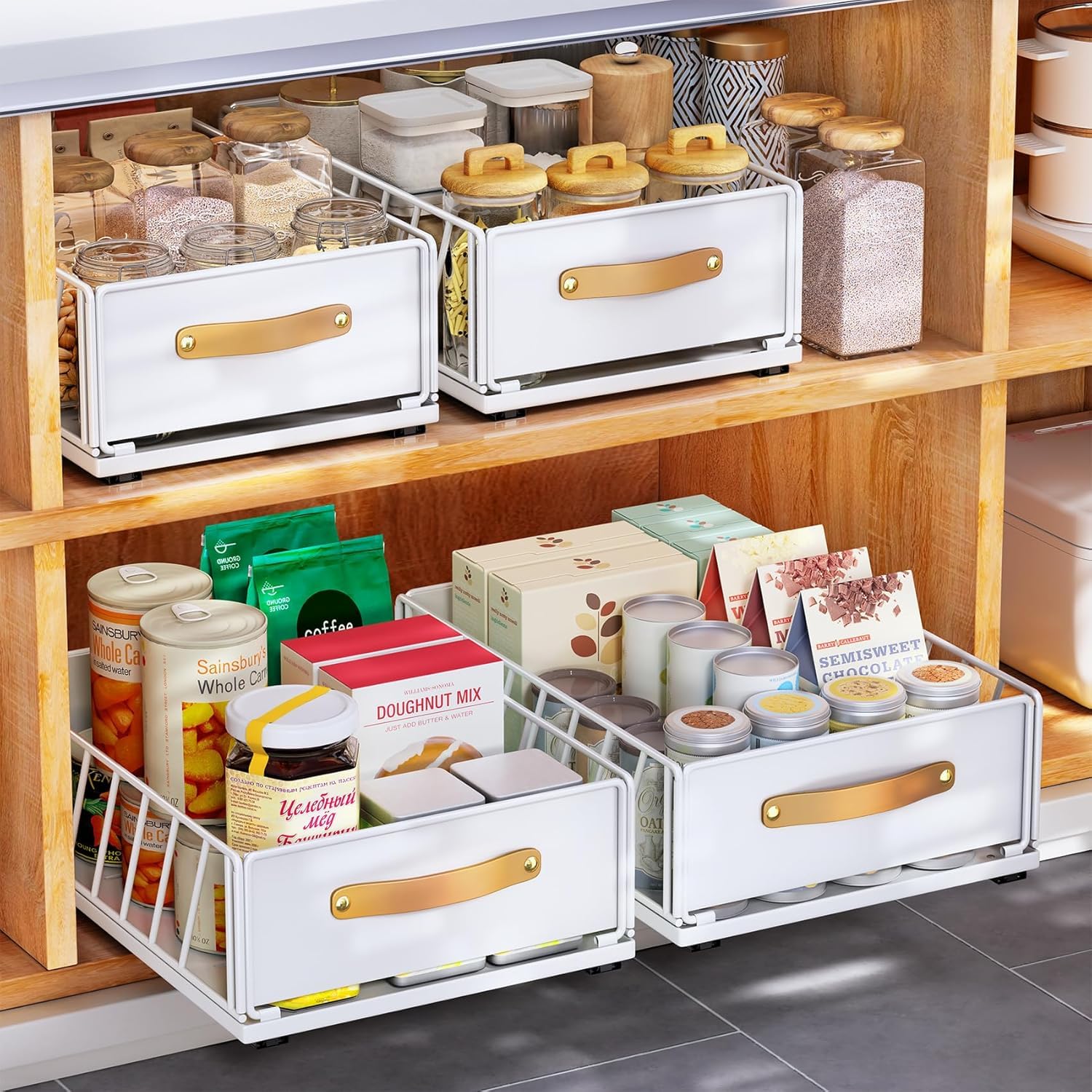 Kitstorack organizador de gabinete con adhesivo nano para instalación rápida