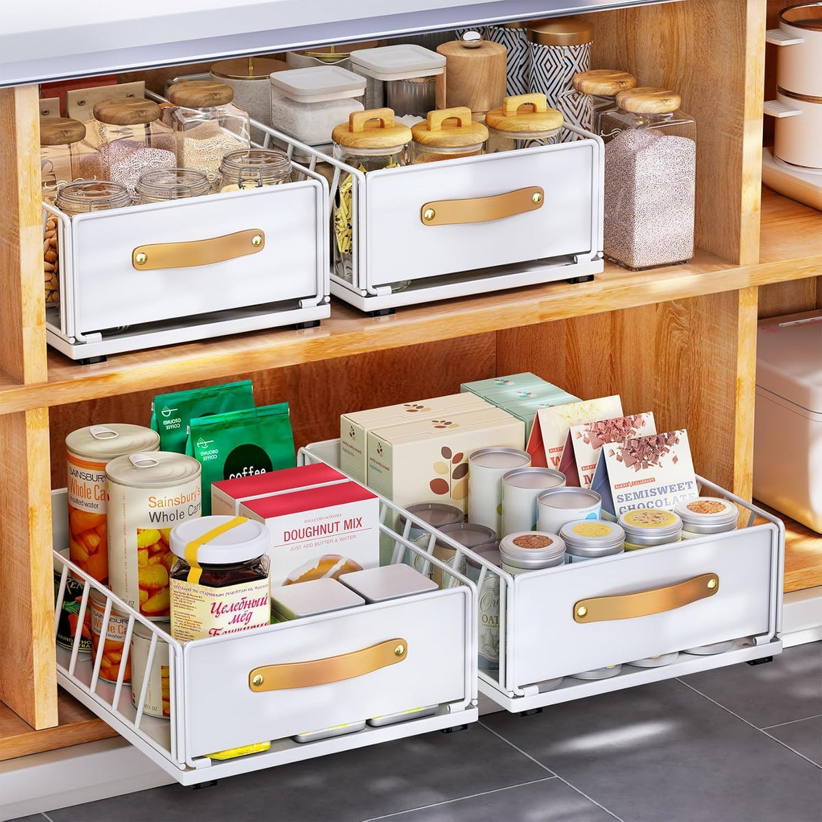Kitstorack organizador de gabinete con adhesivo nano para instalación rápida