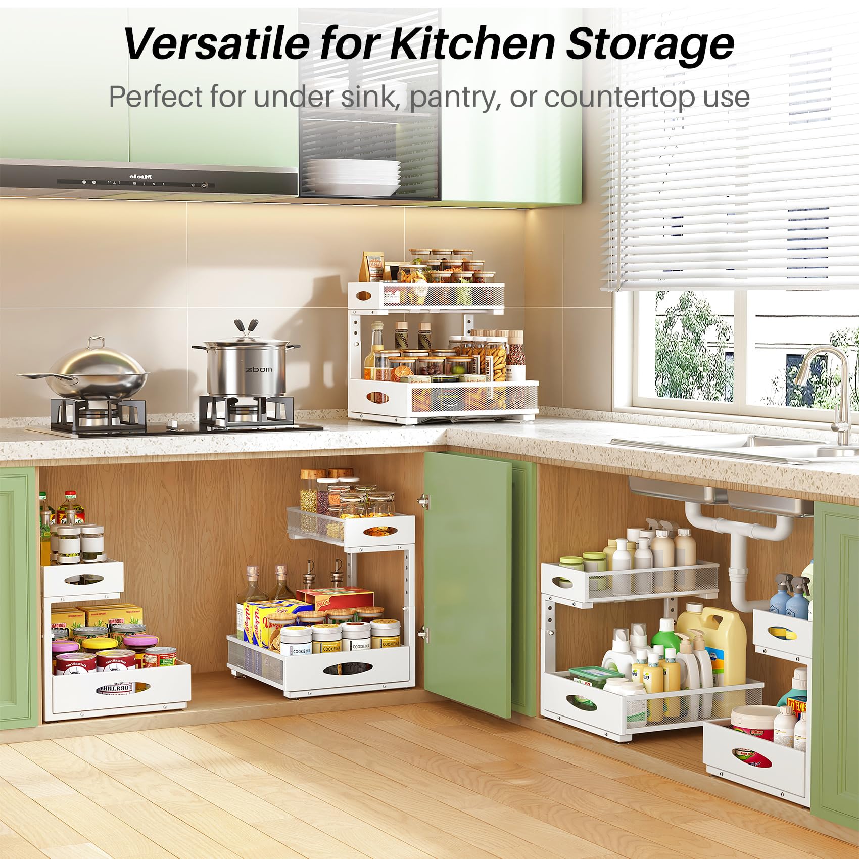 Kitstorack Organizador multiusos para cocina y baño, ordena fácilmente.