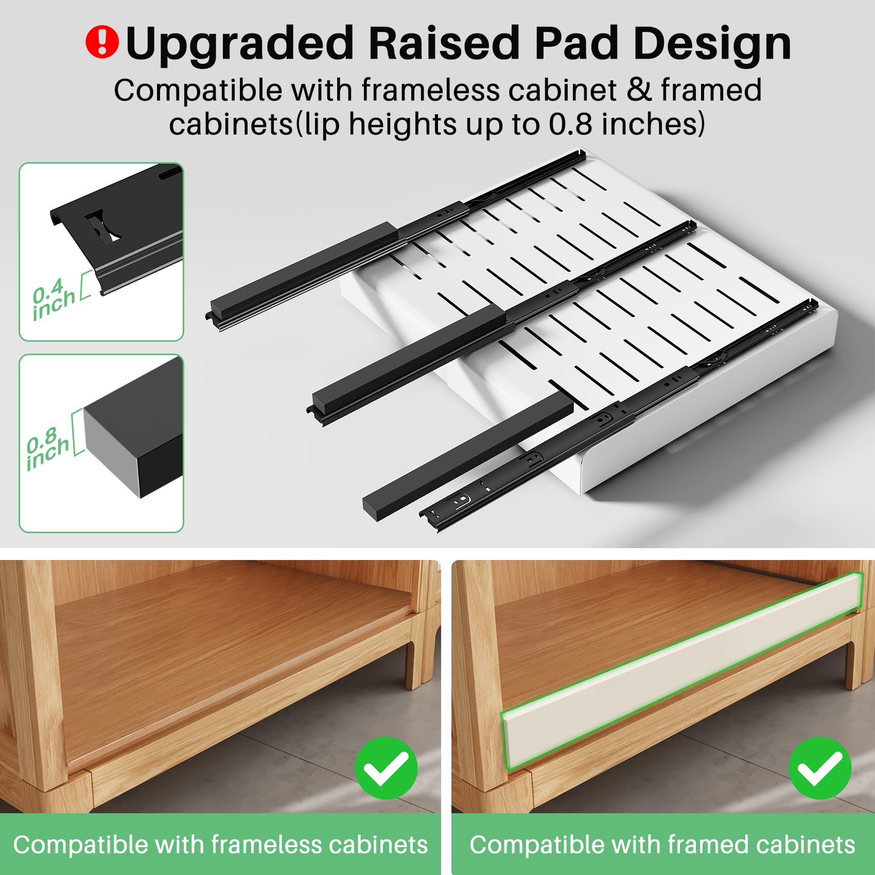 Sistema extensible para gabinetes variados y mayor flexibilidad.