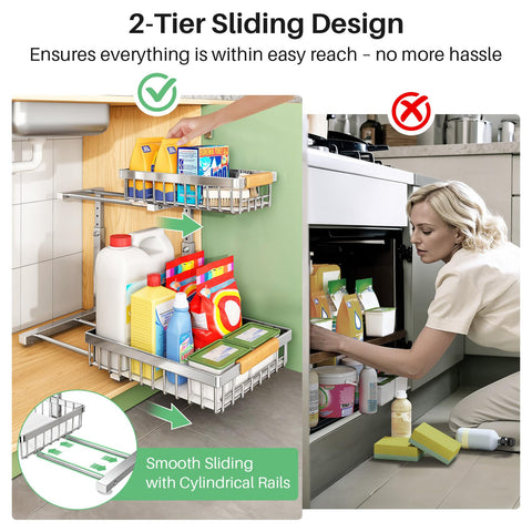 Kitstorack uso versátil para cocina, baño y armarios.