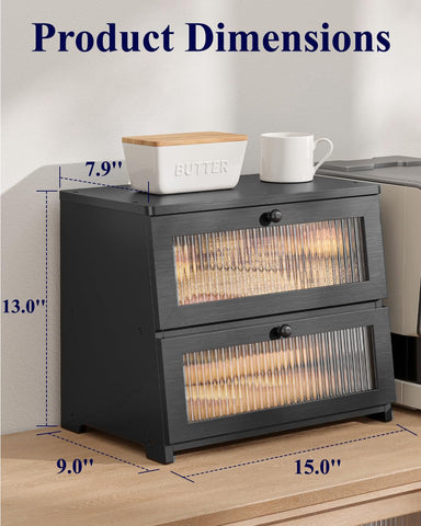 Caja de pan Kitsure, tapa imantada para acceso rápido y seguro