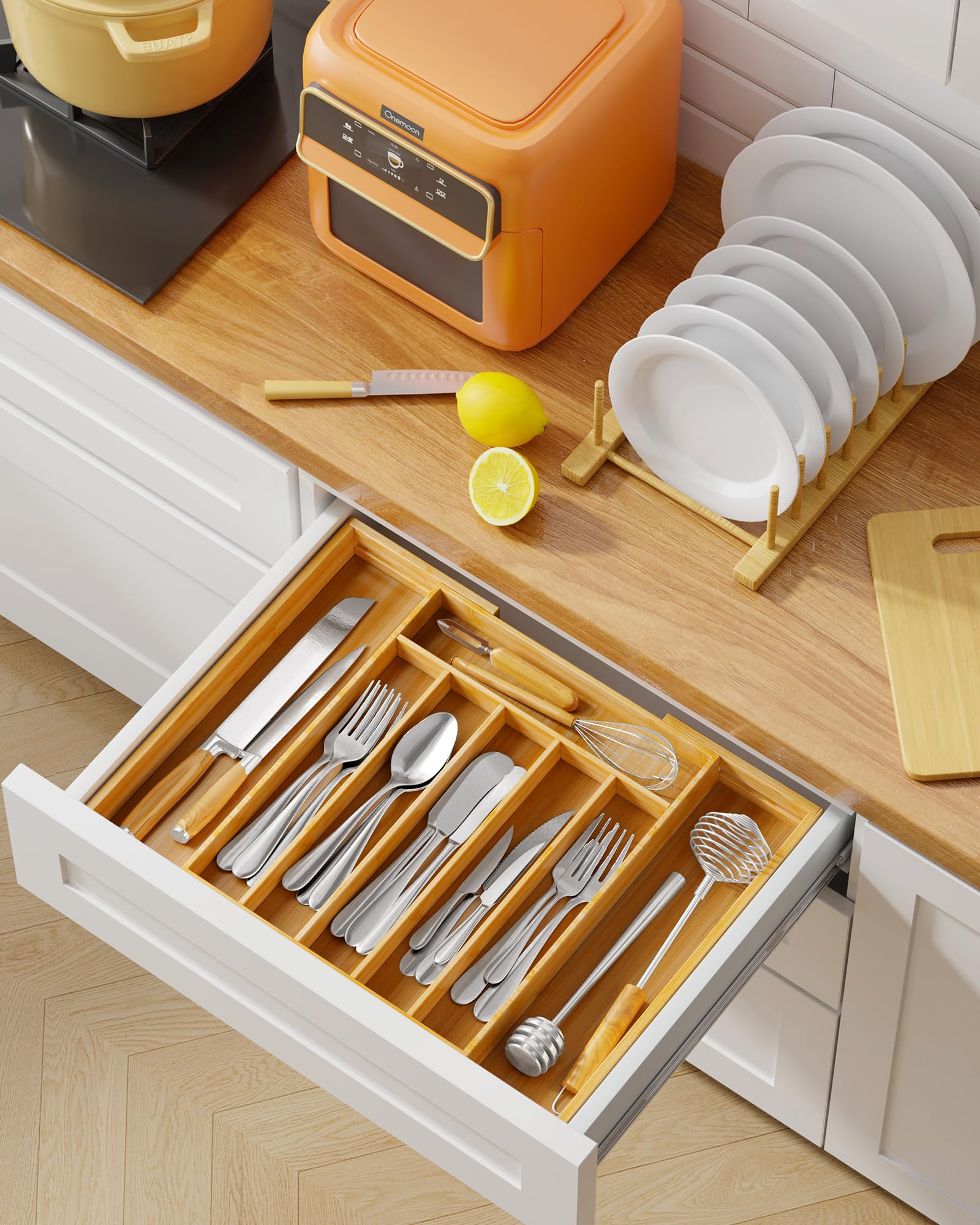 Kitsure: gran capacidad en bambú para cocinas grandes.