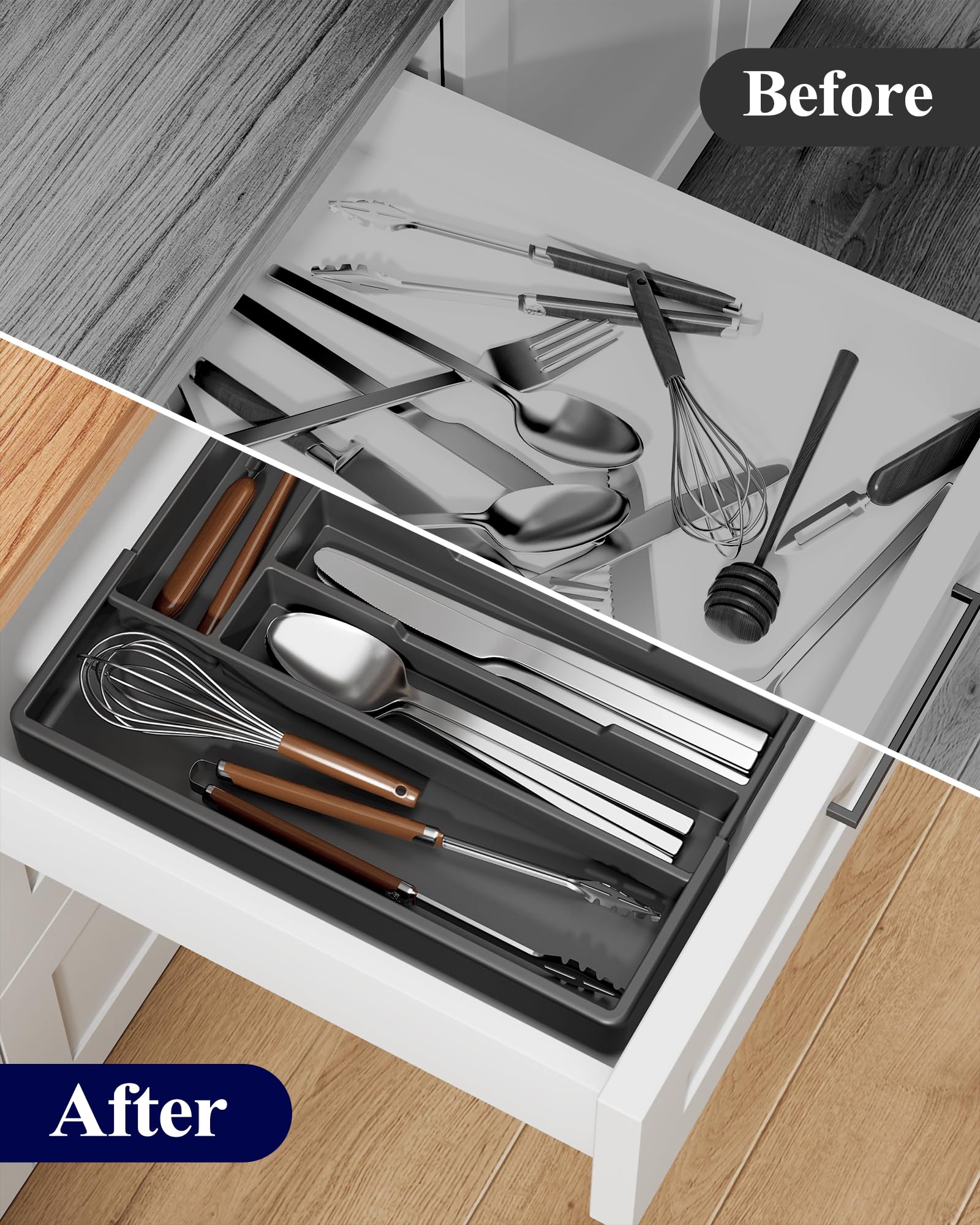 Kitsure-dimensiones-13-2x12-2-pulgadas caben en la mayoría de cajones de cocina.