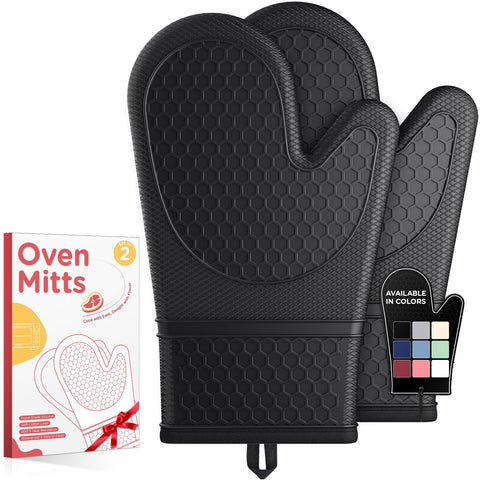 Kitsure guantes de silicona, frente, agarre seguro para bandejas calientes