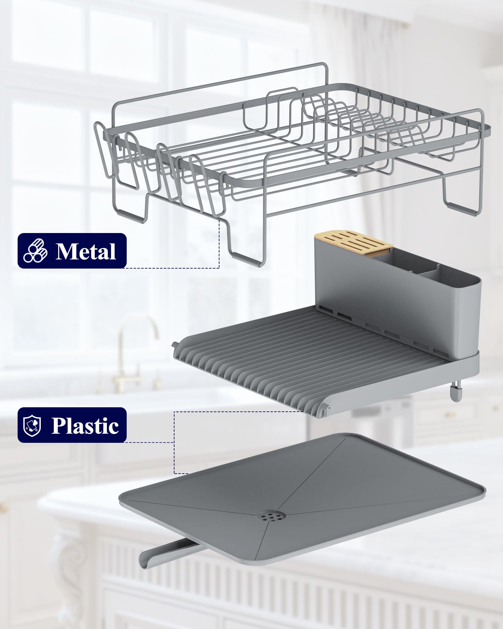 Kitsure soportes para cuchillos y tenedores integrados para mayor comodidad