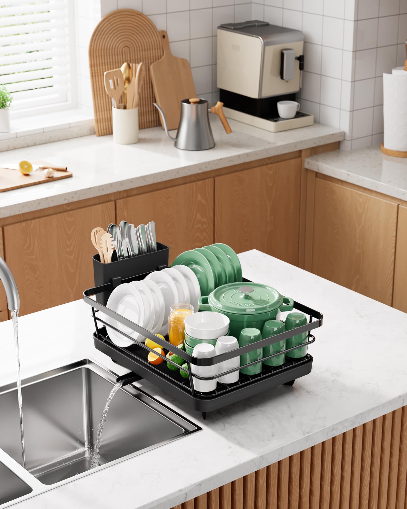 Kitsure sistema escurridor con drenaje integrado para cocina ordenada.