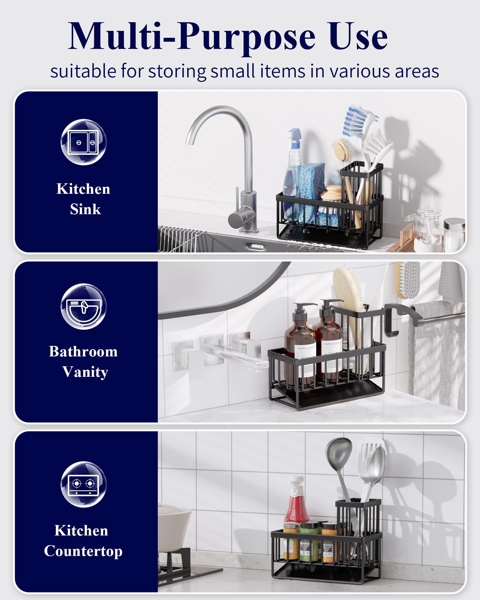 Kitsure uso múltiple en áreas húmedas como cocina y baño para almacenamiento.
