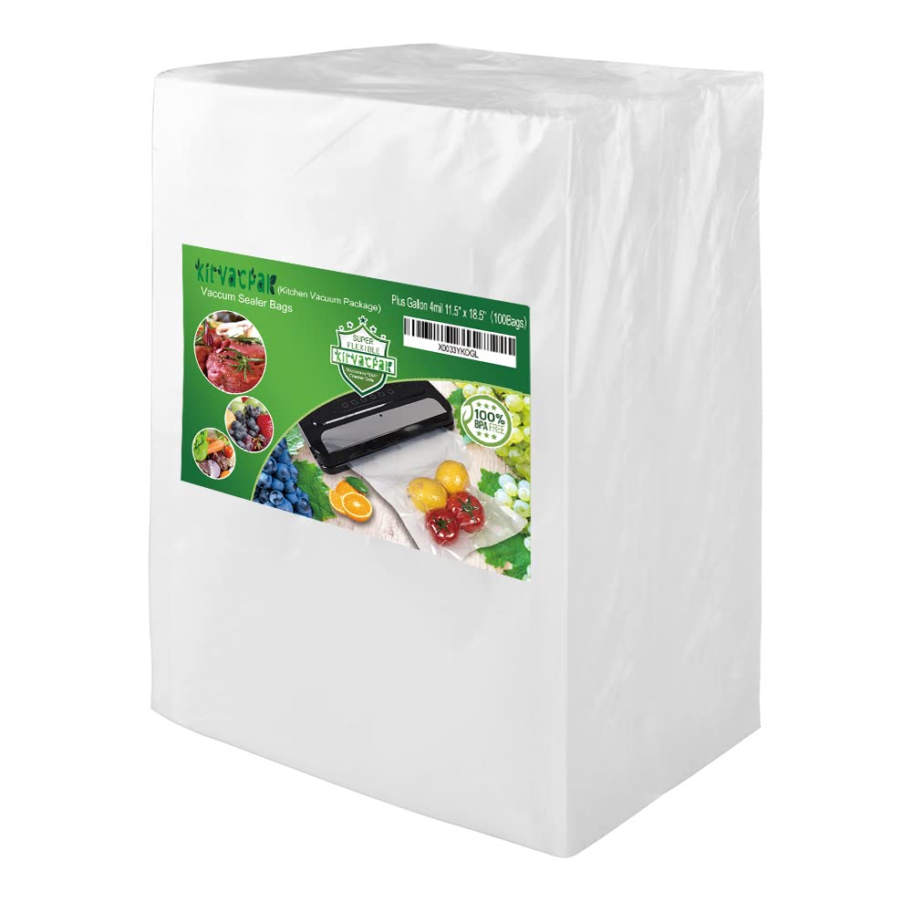 KitVacPak bolsas de vacío 11.5x18.5 pulgadas, 4 mil, para conservar frescura