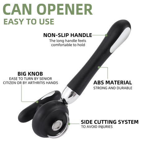 Kitver mango ergonomico antideslizante facilita abrir latas incluso con manos cansadas.