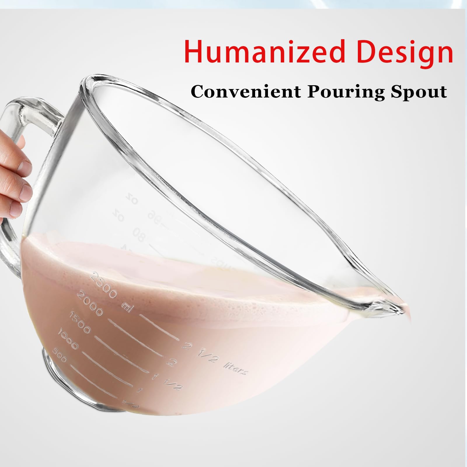 Kitwanda diseño transparente que facilita seguir la mezcla en todo momento.