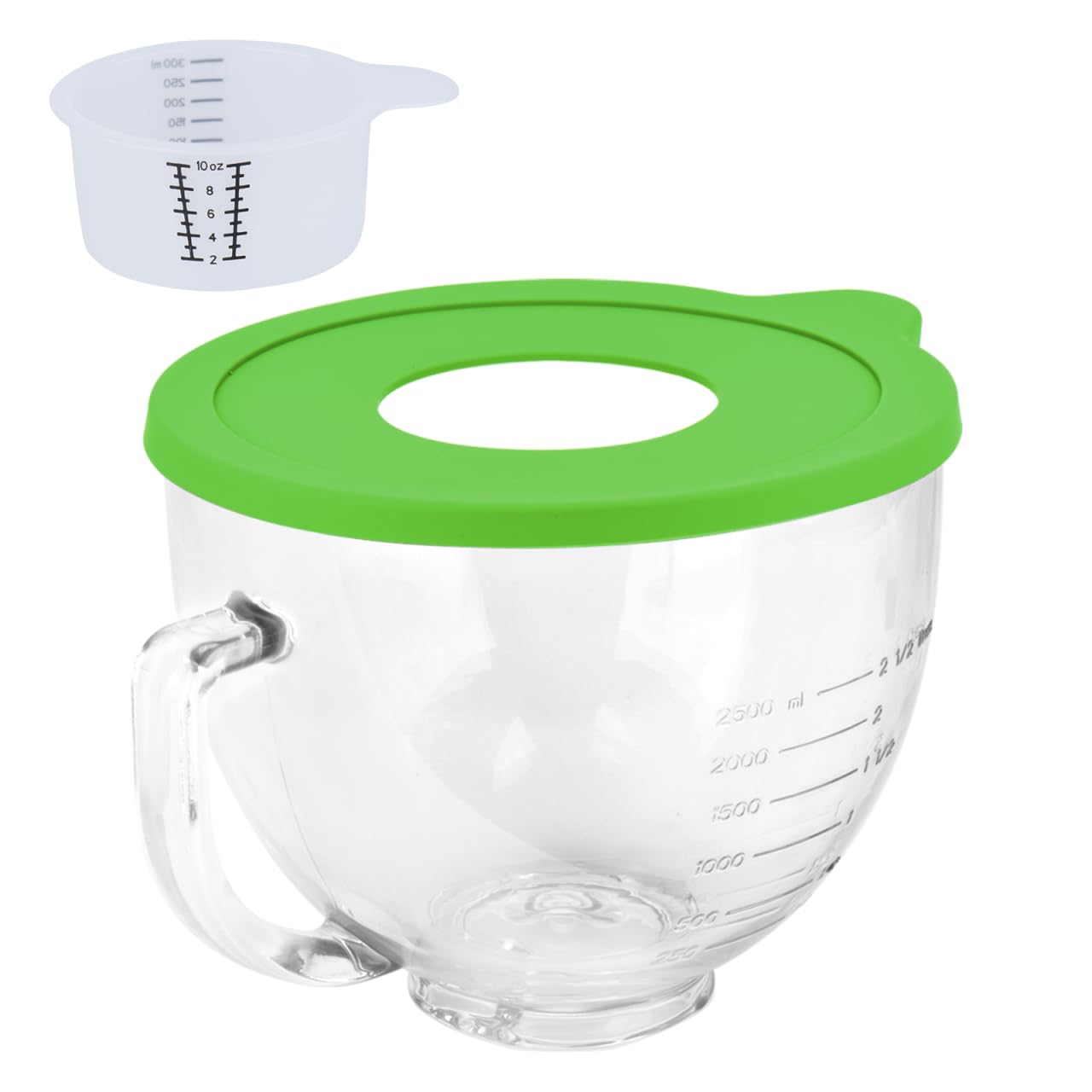 Kitwanda tazón de cristal para KitchenAid Tilt-Head, visión clara del batido.
